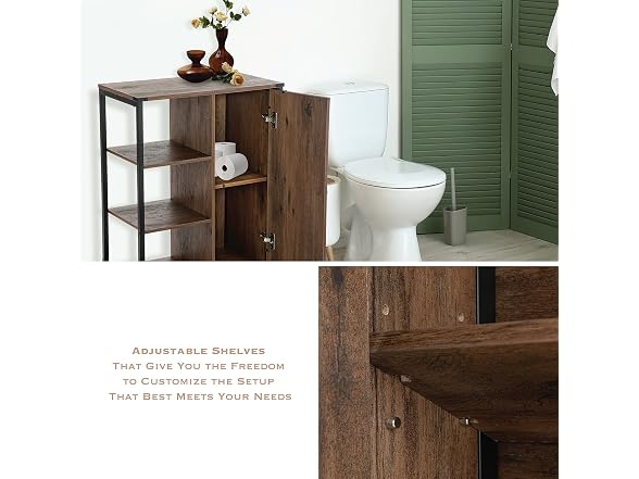 Landia Home CVA6114U Floor Cabinet Brown