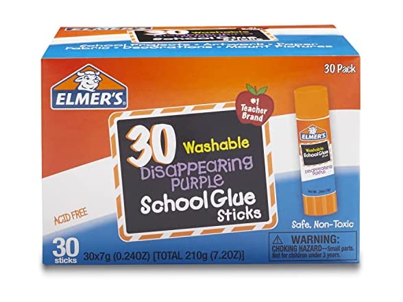 Elmer's Disappearing Purple School Glue Sticks