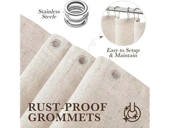 Seasonwood Linen Shower Curtain