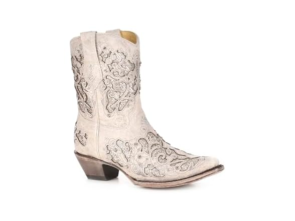 Corral Western Wedding White Booties
