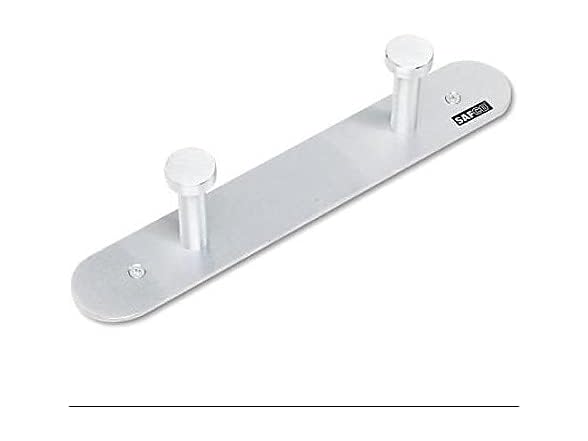 Safco 4200 Nail Head Wall Coat Rack Two Hooks12"