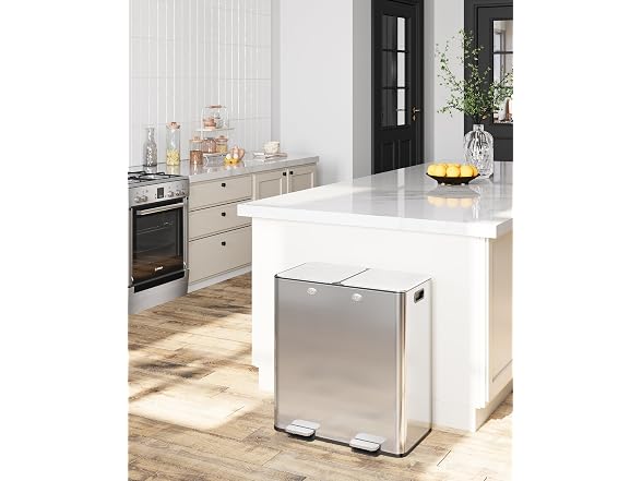 PrecisionAuto 8 Gal Recycling Bin Silver