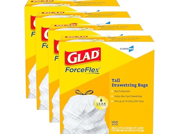 CloroxPro Glad ForceFlex 13 Gallon Tall Kitchen Bags