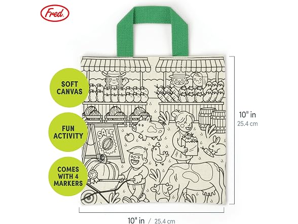 Farmers' Market, Color In Canvas Tote Bag