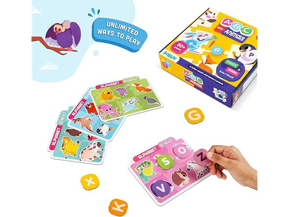 LoveDabble Learn ABC with Animals: Match & Bingo Delight!