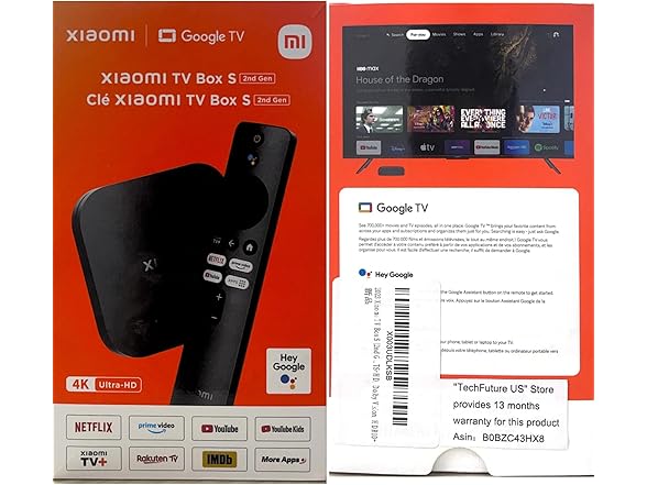 Xiaomi TV Box S (2nd Gen) 4K Ultra HD Streaming Media Player