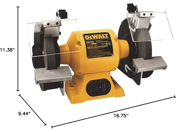 DEWALT DW756 6 Inch Bench Grinder, 3,450 RPM