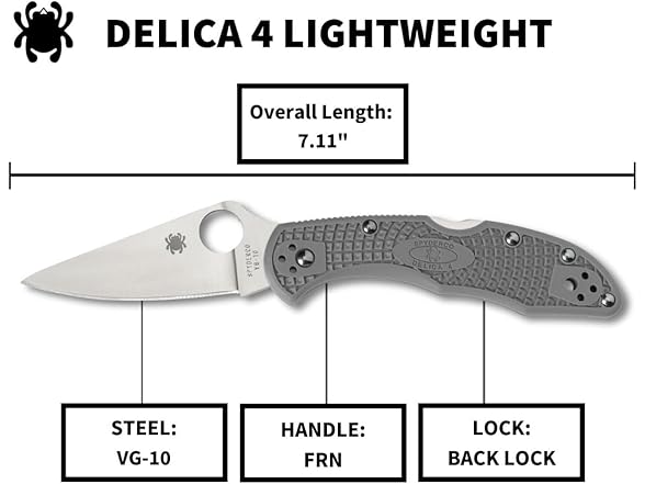 Spyderco Delica 4 Lightweight 7.15" Knife