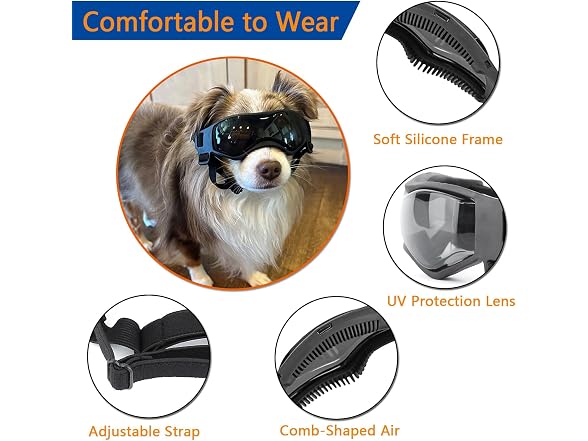 Dog Goggles for Medium Dogs, Dog Sunglasses
