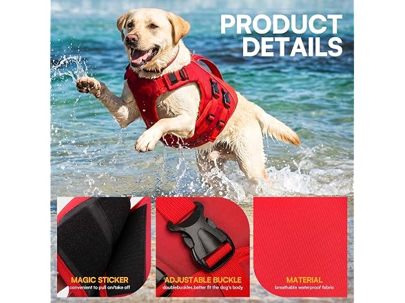 Queenmore XS Dog Life Jacket,Reflective Smal