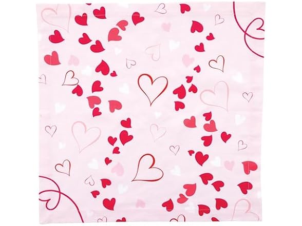 Set of 4 100% Cotton Cloth Table Napkins Hearts