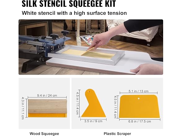 Screen Printing Kit, 3 PCS Aluminum Silk Screen
