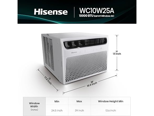 Hisense WC10W25A AIR CONDITIONER WNDW 10K