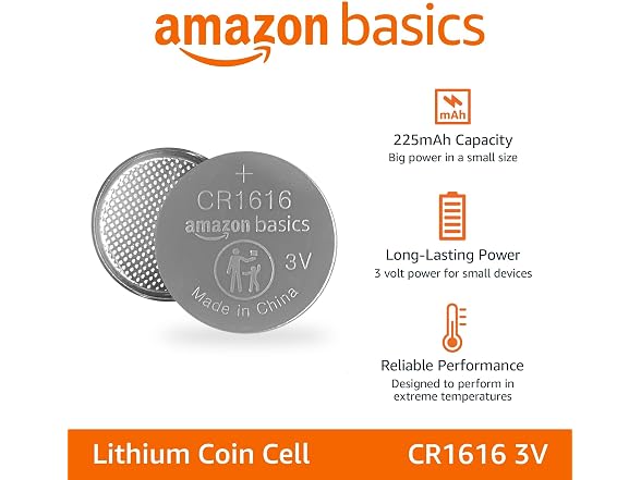 (6 Pack) Amazon Basics CR1616 Lithium Coin Batteries