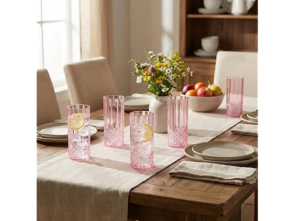 6" Pink Water Cups 14oz 12ct