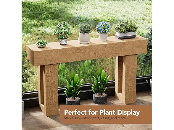 Natural 63 Inch Long Console Table