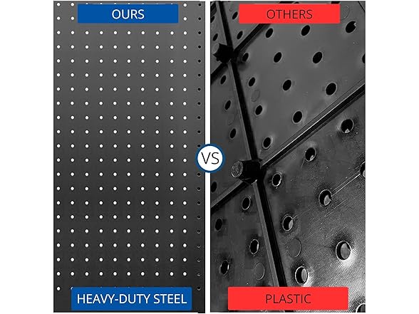 LUGO 24"x16" Metal Pegboard Wall Organizer, 128 PC