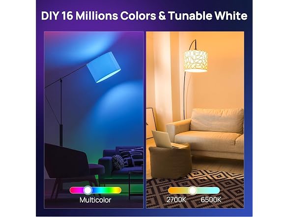 Consciot Smart Light Bulbs, A19 Google