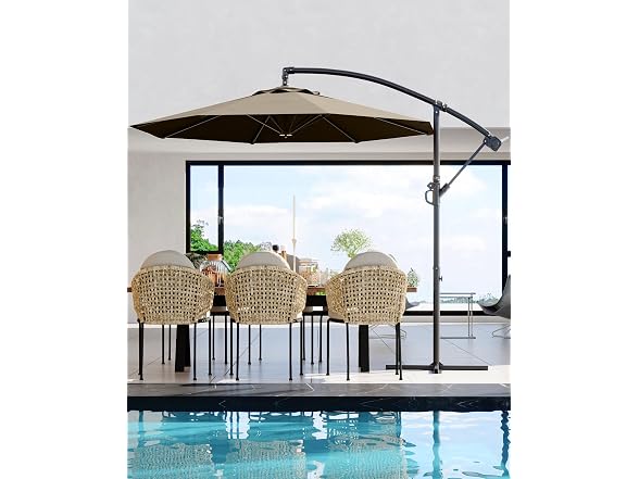 Cantilever Umbrella with Cross Base, 10 ft