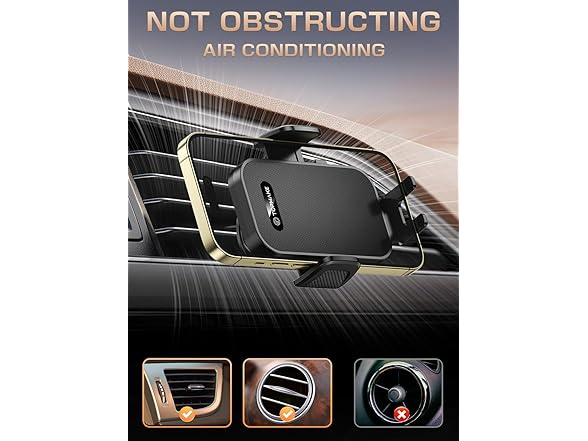 Topmake 3-in-1 Cell Phone Holder for Car