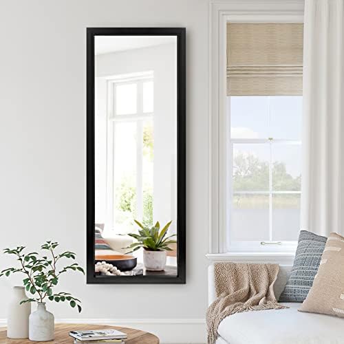 NeuType Full Length Mirror 43"x16" Large Mirror Bedroom Locker Room Standing Hanging Mirror Dressing Mirror, Black(No Stand)
