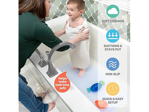 Nuby Cushioned Bath Mat for Babies and Toddlers