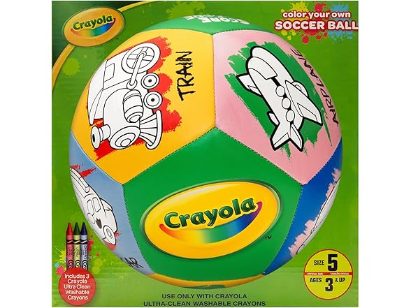 Crayola Official Soccer Ball Transportation Size 5