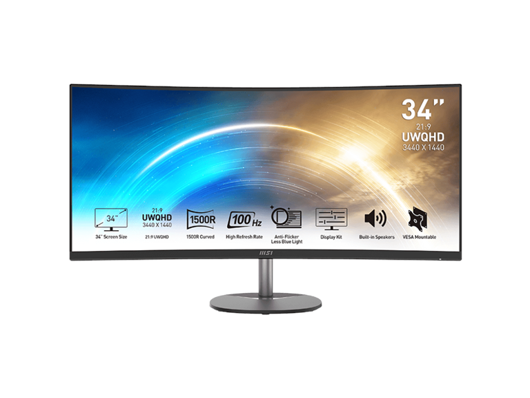 MSI 34" UWQHD Curved Monitor | PRO MP341CQ (Scratched)
