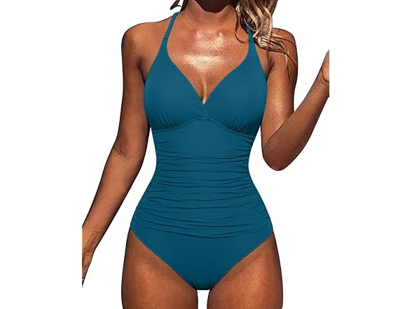 Hilor Women (16) Macrame Back Bathing Swimsuit