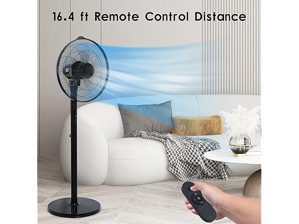 HealSmart 15" Adjustable Stand Fan