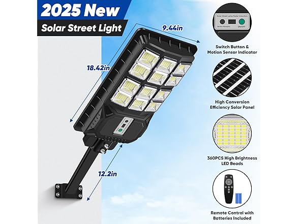TOWPONICS Solar Street Light, Your Choice