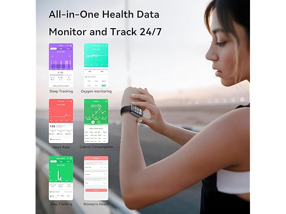 OUKITEL Smart Watch with 24 Sport Modes