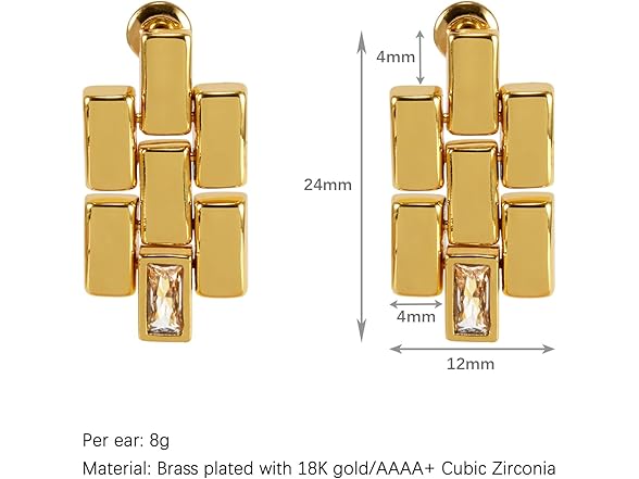 CelebWonde CW Womens watchband earrings