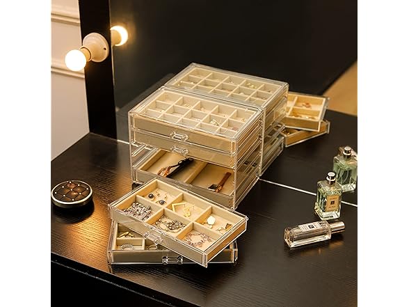 Cq acrylic Jewelry Organizer w/5 Drawers
