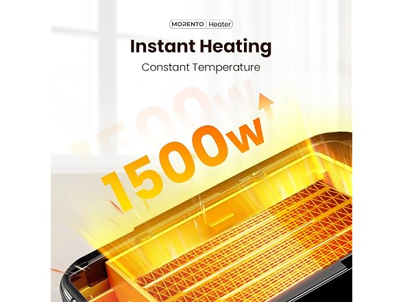 MORENTO Space Heater for Indoor Use Black
