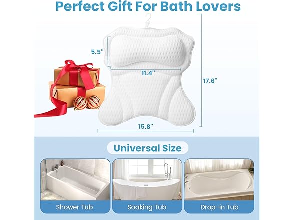 WYGOMES Bath Pillow