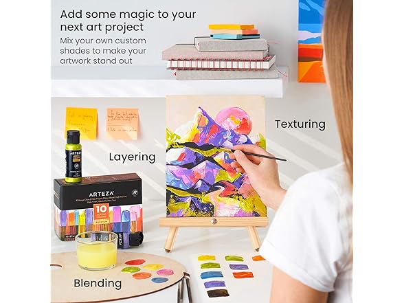 ARTEZA Iridescent Acrylic Paint Set