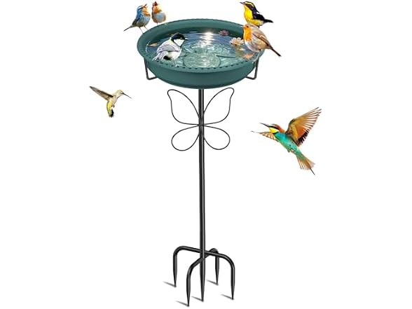 YOADEHOA Bird Bath & Feeder Garden