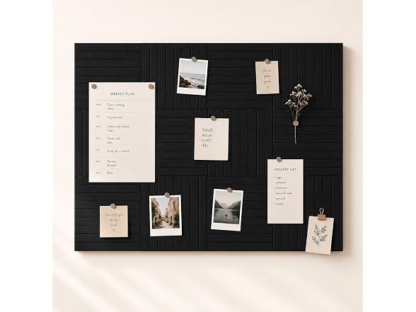 Stripe Felt Bulletin Board Tiles, Cork