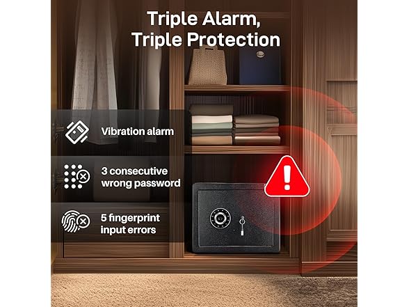 ADIMO BGX-M/D-30D Biometric 1.2 CuFt Fingerprint Home Safe