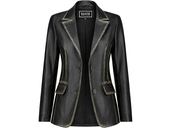 Jild Classic Style Leather Blazer Women