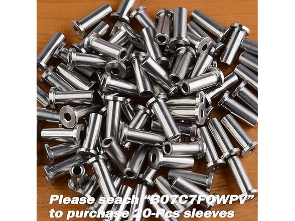 kjxxkj 60-Pcs Stainless Steel Protector Sleeve