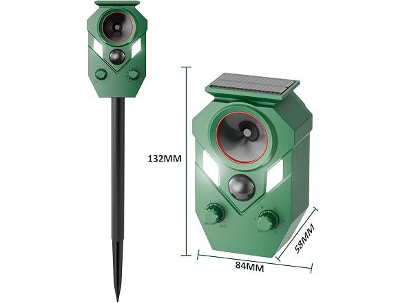 Balkene Home 4 Pack Solar Ultrasonic Animal Repeller