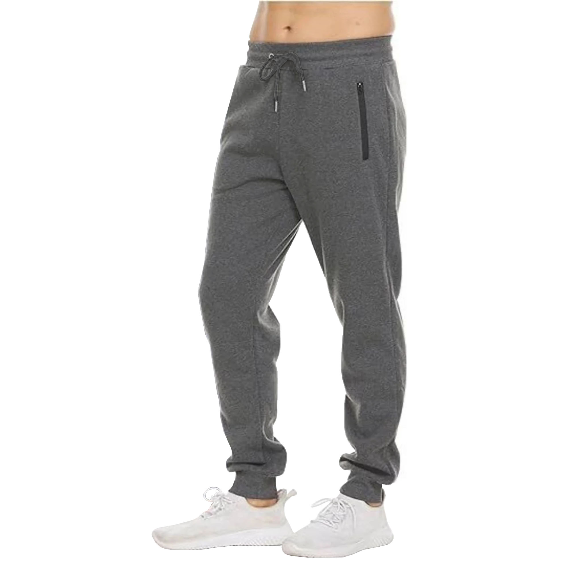 3Pk Mens Heavyweight Fleece Jogger Pants - Gallery 12