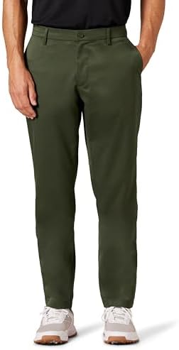 Amazon Essentials Men's Athletic-fit Stretch Golf Pants (Available in Big & Tall), Dark Olive, 60W x 30L