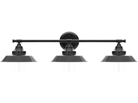 BesLowe 3-Light Vanity Light Fixture, Black