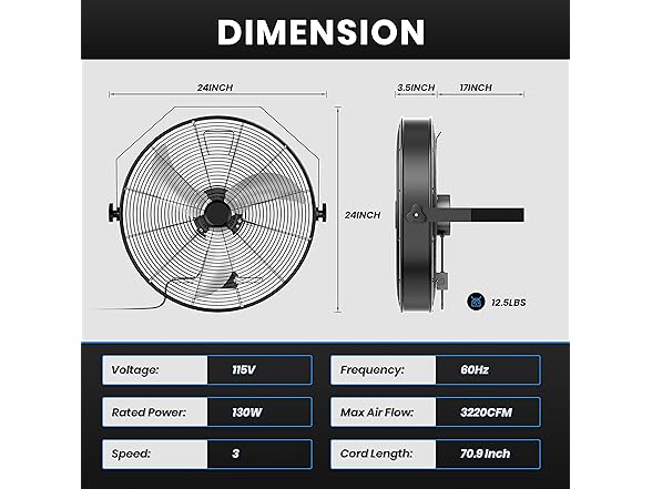 Simple Deluxe 20" High Velocity Fan 2-Pk