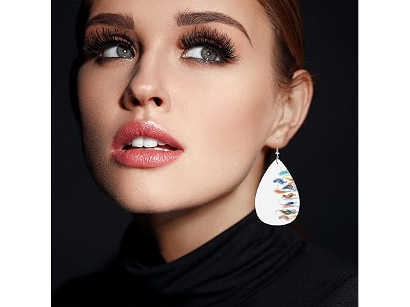 Feathers Fashion Faux Earrings