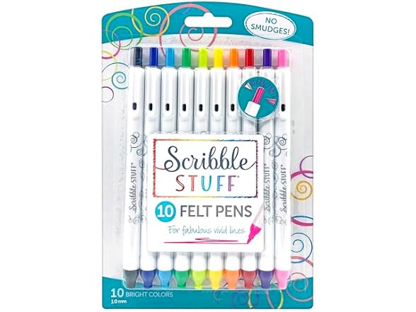 RoseArt Scribble Stuff Retractable Felt Brights