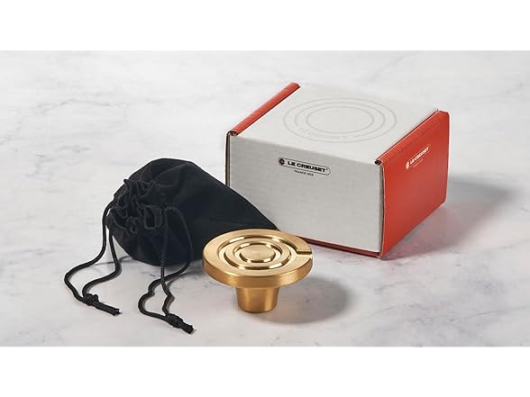 Le Creuset Crucible Knob, Large., Brass